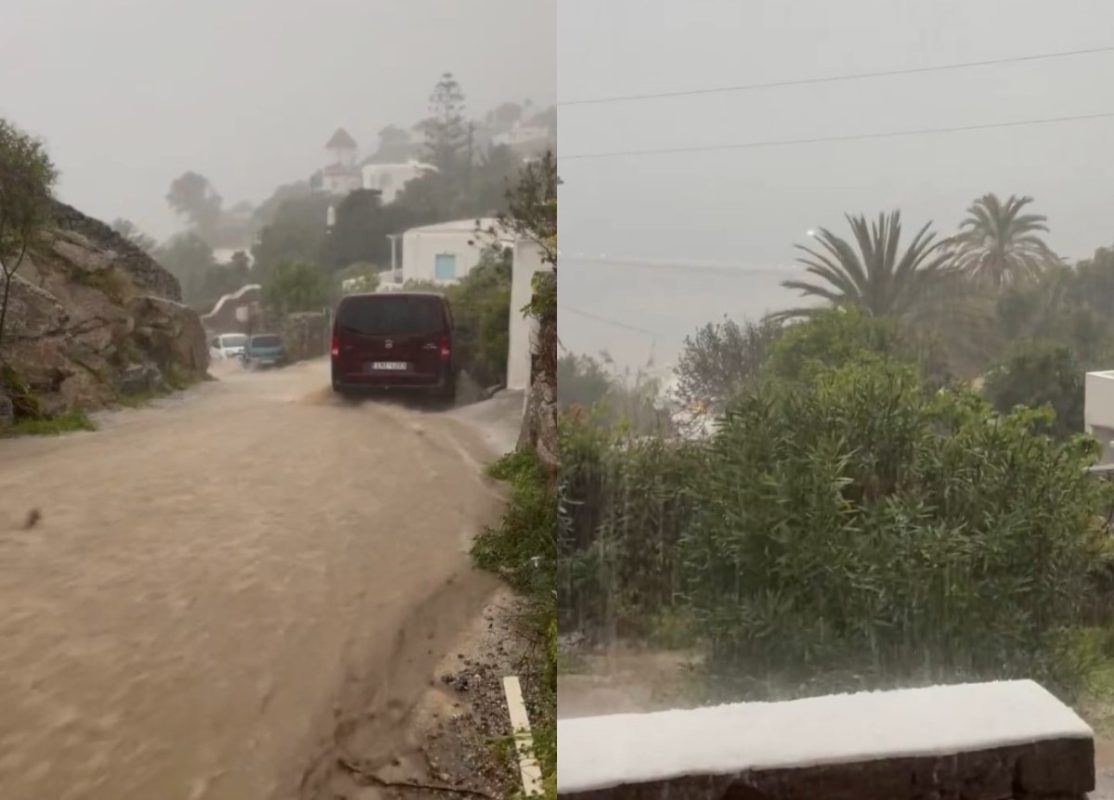 Επελαύνει η κακοκαιρία και στη Μύκονο – Μήνυμα του 112 για απαγόρευση μετακίνησης