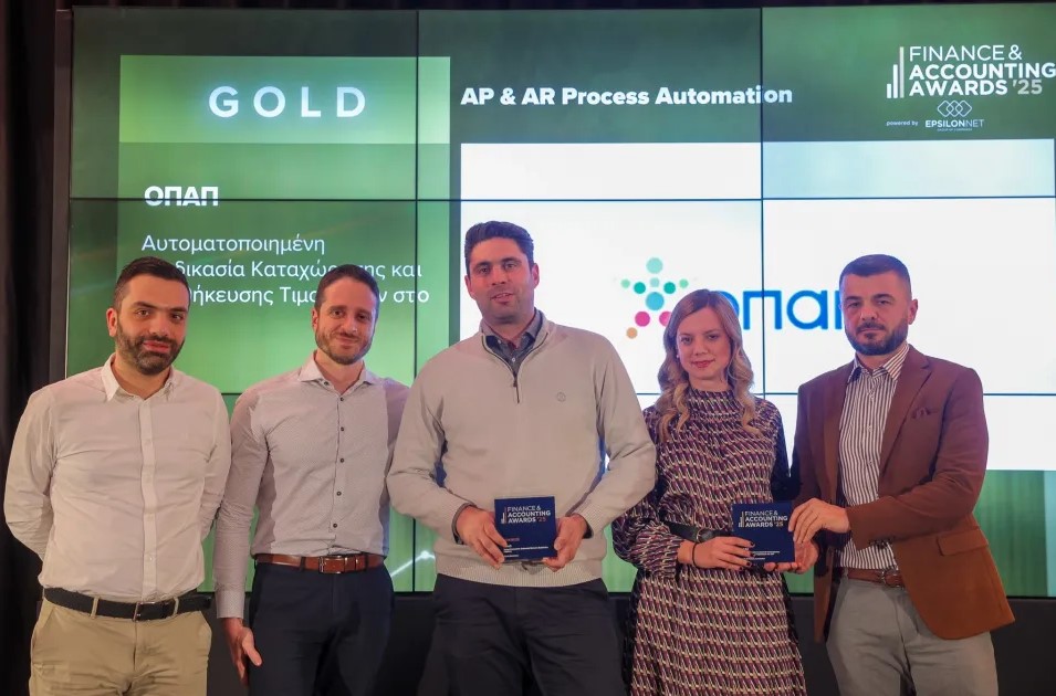 Η Ομάδα Finance του ΟΠΑΠ «πρωταγωνίστησε» στα Finance & Accounting Awards 2025 – Επιβράβευση πρωτοποριακών λύσεων