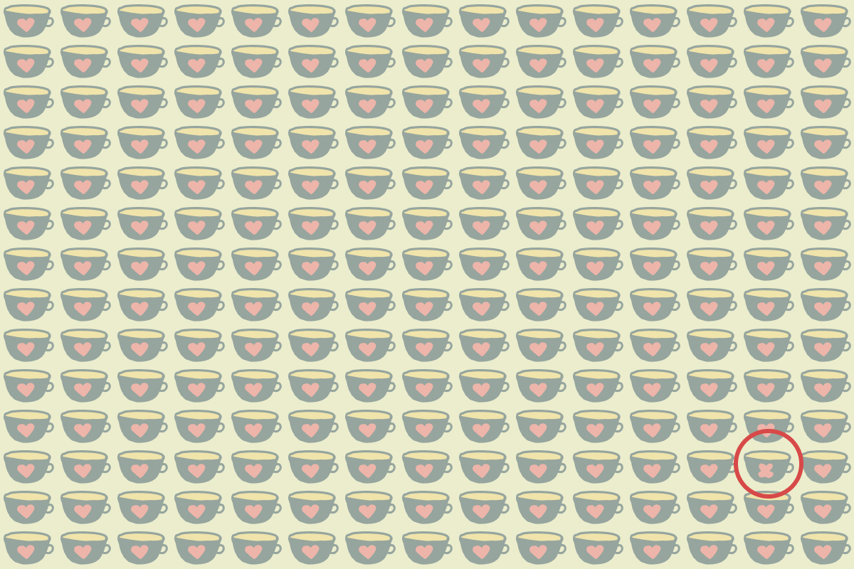 Οπτική Ψευδαίσθηση: Μόνο το 5% μπορεί να βρει τη διαφορετική κούπα σε 5 δευτερόλεπτα! - Answer