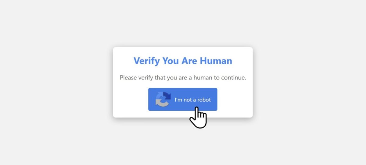 verify you are human form example