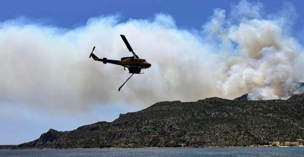 Μονεμβασιά: Καλύτερη εικόνα παρουσιάζει η φωτιά στο Καραβοστάσι