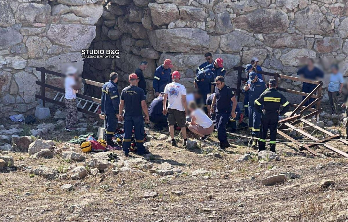 Αργολίδα: Επιχείρηση διάσωσης τουρίστα που έπεσε σε πηγάδι στην Αρχαία Τιρυνθα – ΕΙΚΟΝΕΣ