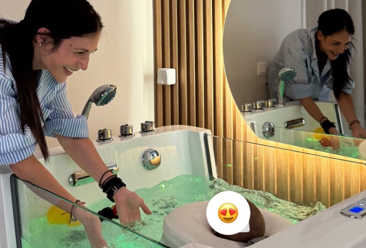 Ανθή Βούλγαρη: Πήγε τον 2,5 μηνών γιο της για baby spa