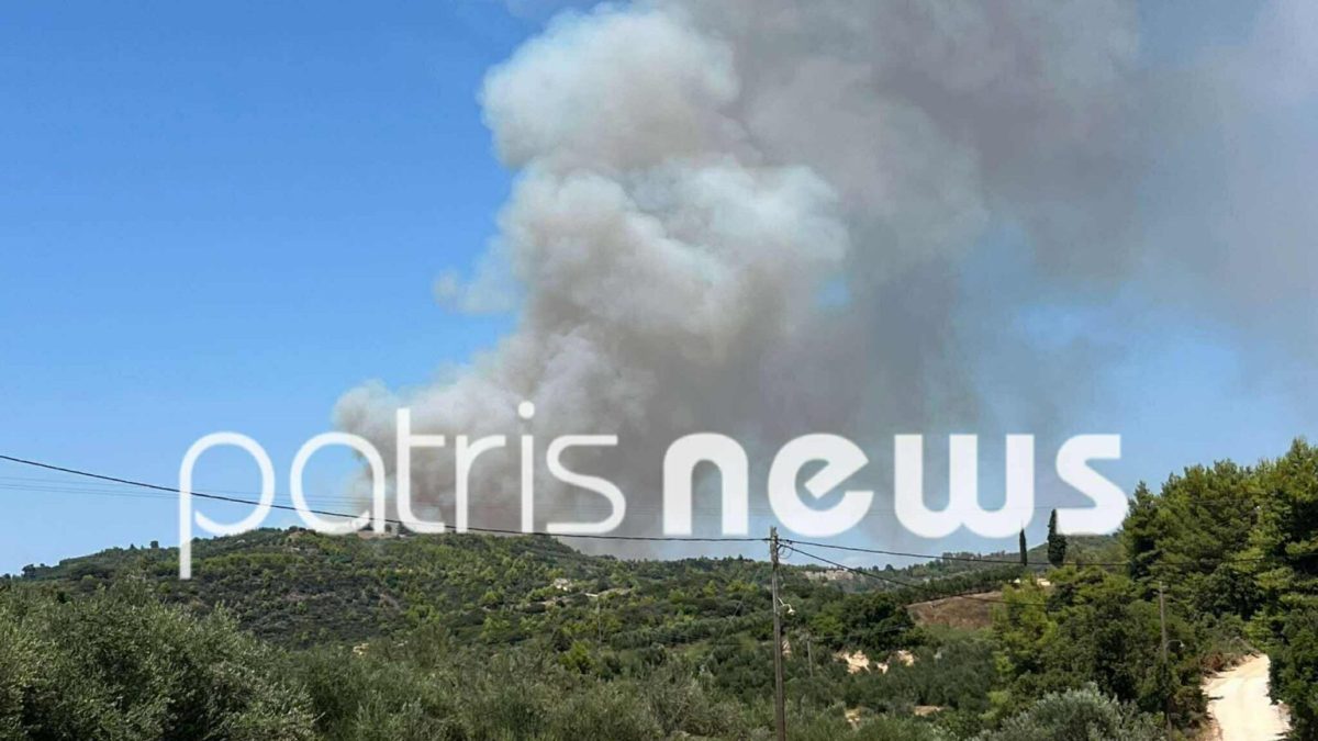 Ηλεία: Πυρκαγιά σε εξέλιξη στα Αστεραίικα – Μήνυμα από το 112