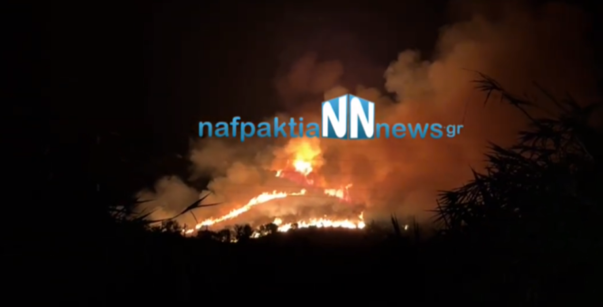 Βελτιωμένη εικόνα στη φωτιά της Μακύνειας Ναυπακτίας – Ήχησε το 112 – Βίντεο