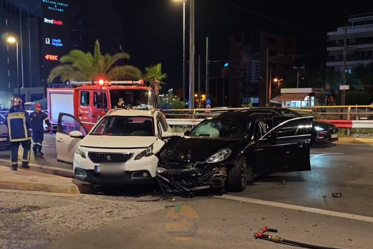 Καραμπόλα τριών οχημάτων στη Λεωφόρο Συγγρού – Ένας τραυματίας – ΒΙΝΤΕΟ