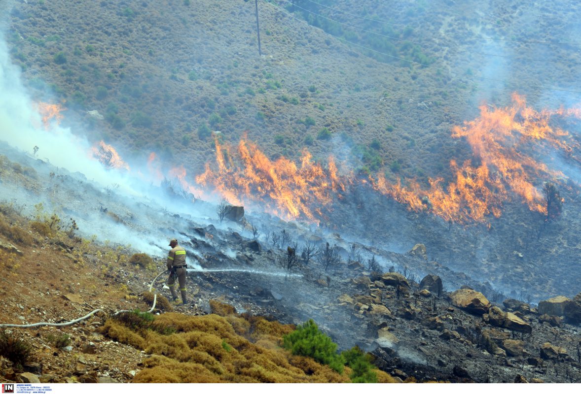 Χίος: Δύο τα πύρινα μέτωπα – Μήνυμα για εκκένωση της Σπαρτούντας προς Καρδάμυλα