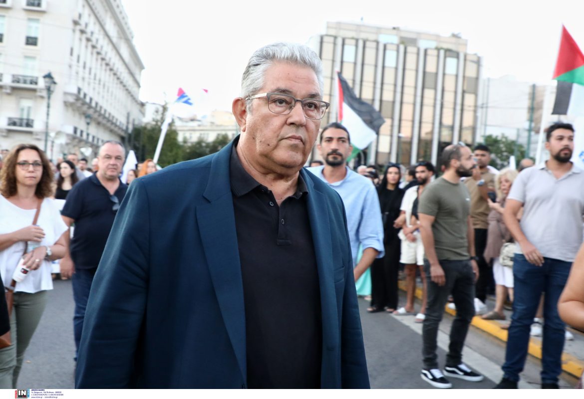 Δ. Κουτσούμπας στο συλλαλητήριο για την Παλαιστίνη: Εδώ και τώρα να πάψει κάθε συνεργασία με το κράτος-δολοφόνο