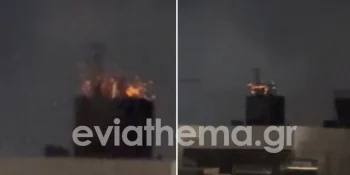 Συναγερμός τα ξημερώματα στη Χαλκίδα: Στις φλόγες παλιό ξενοδοχείο στο κέντρο της πόλης - ΒΙΝΤΕΟ